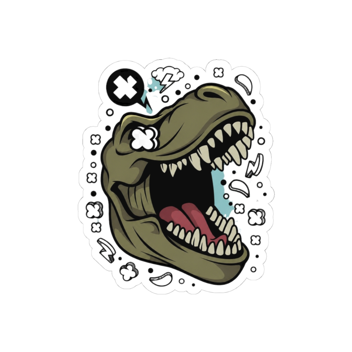 Clix Dinosaur Sticker | Cute Brick-Building Dino Vinyl Decal - Official Stickers merchandise