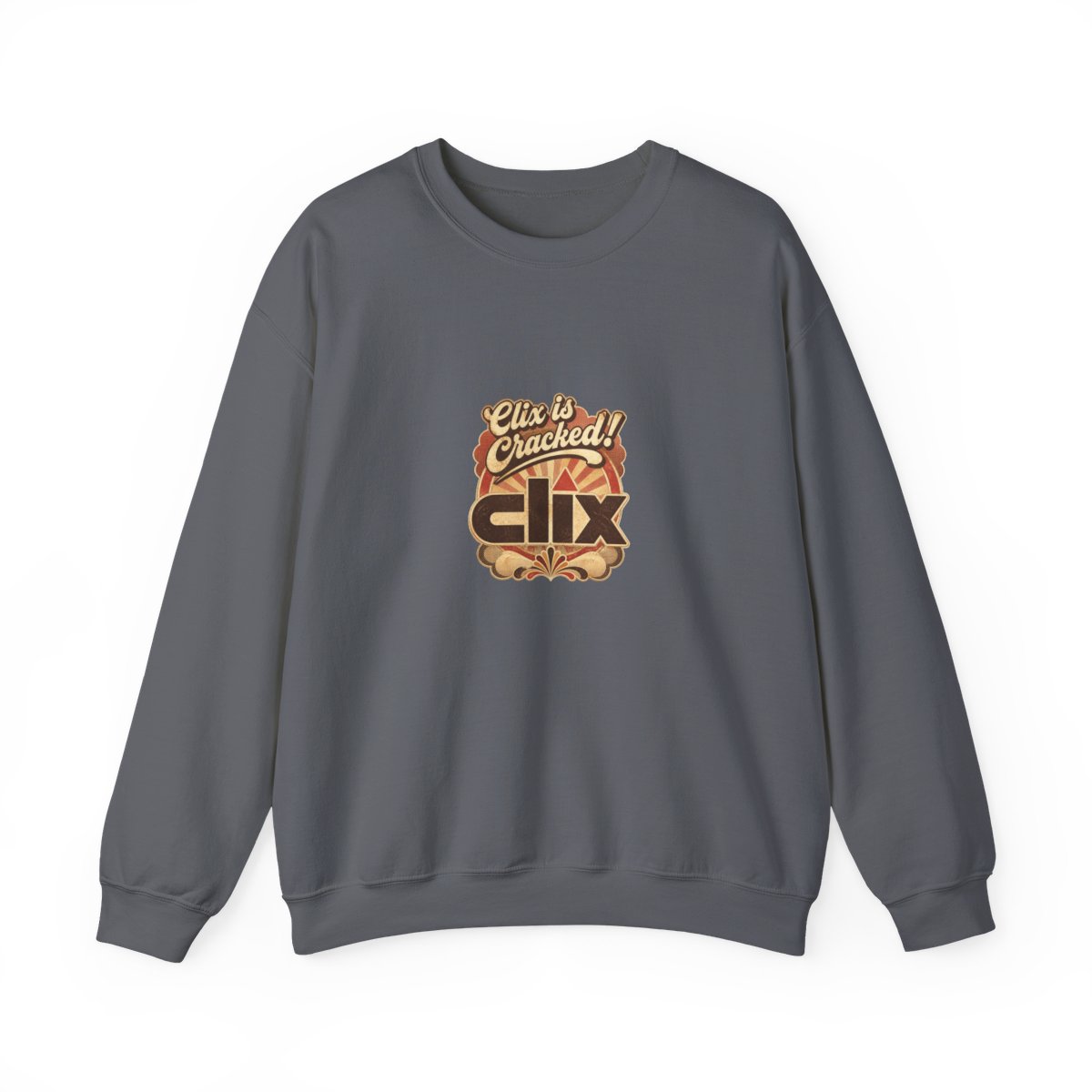Clix "Clix is Cracked!" Crewneck - alternate angle 5, merchandise