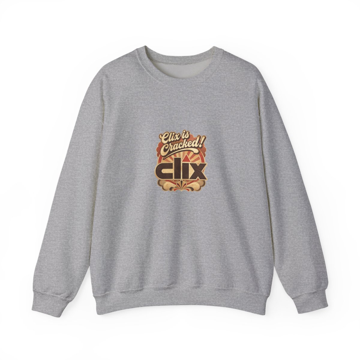 Clix "Clix is Cracked!" Crewneck - alternate angle 2, merchandise