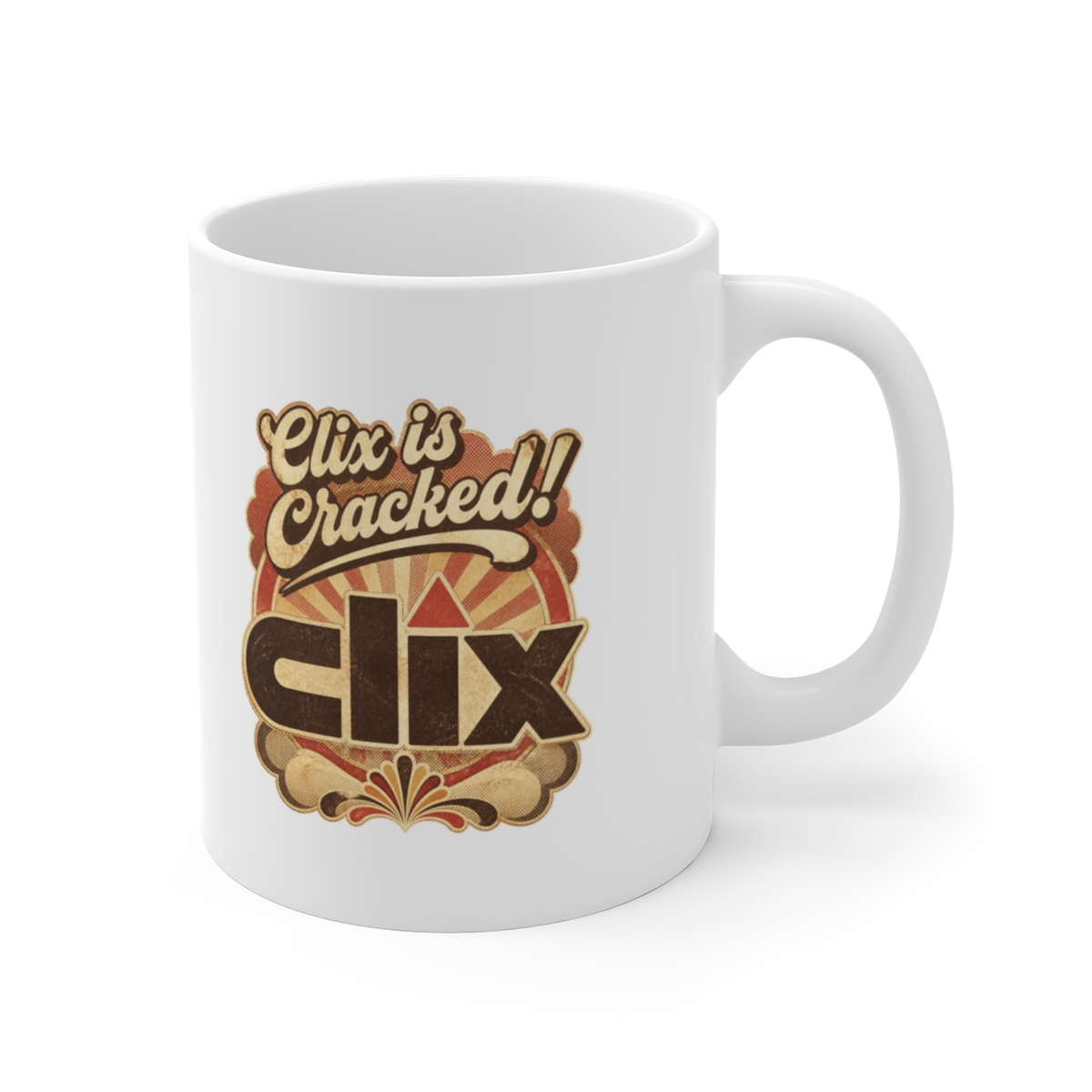 Clix "Clix is Cracked!" White Mug