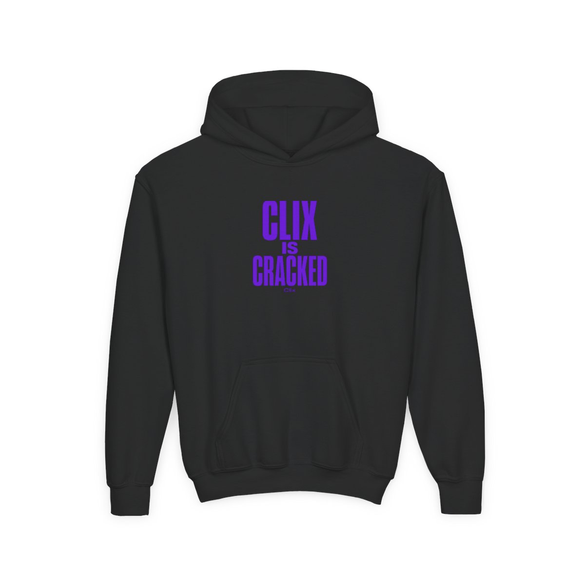 Clix "Clix is Cracked" Kids Hoodie - alternate angle 2, merchandise