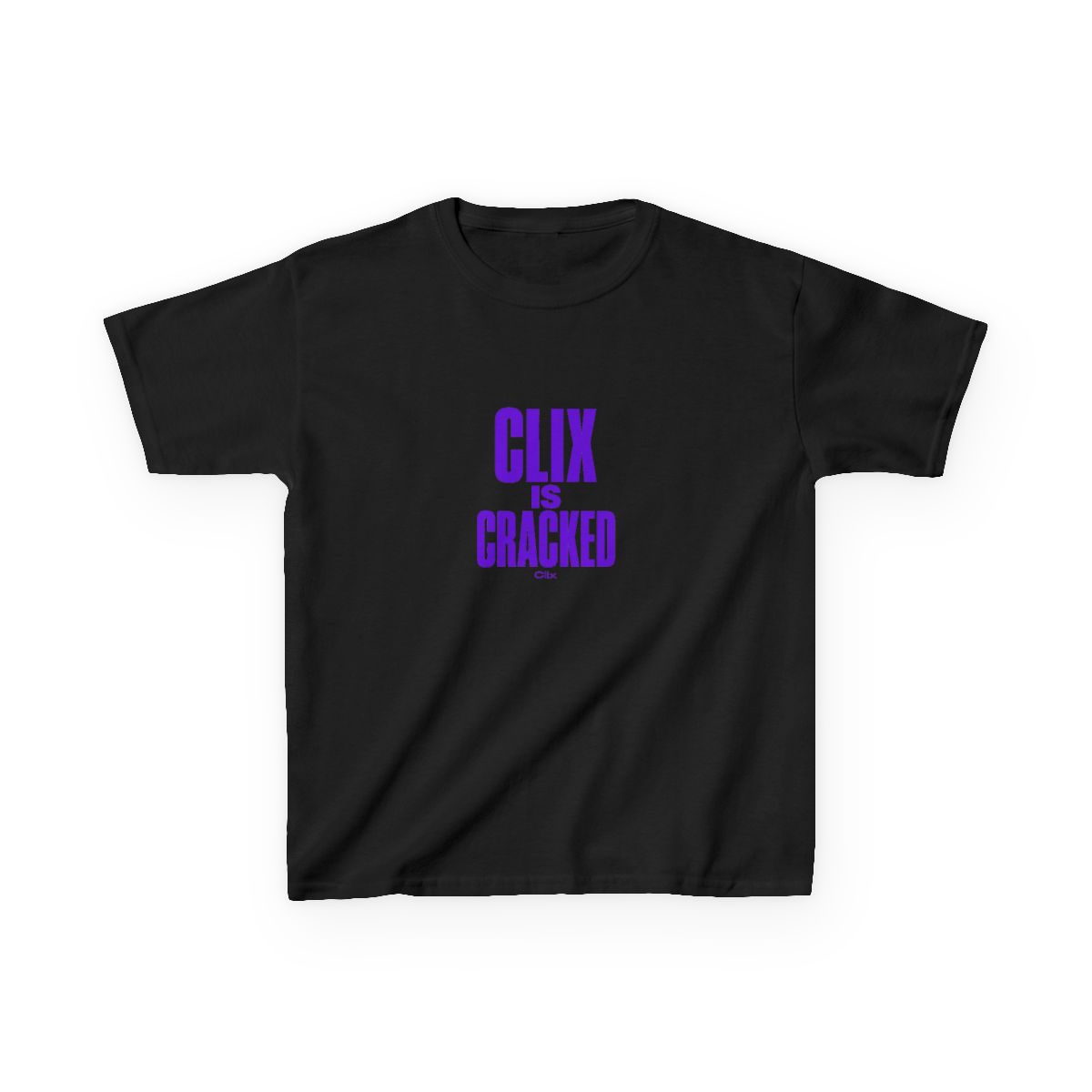 Clix "Clix is Cracked" Unisex Kids Tee - alternate angle 2, merchandise